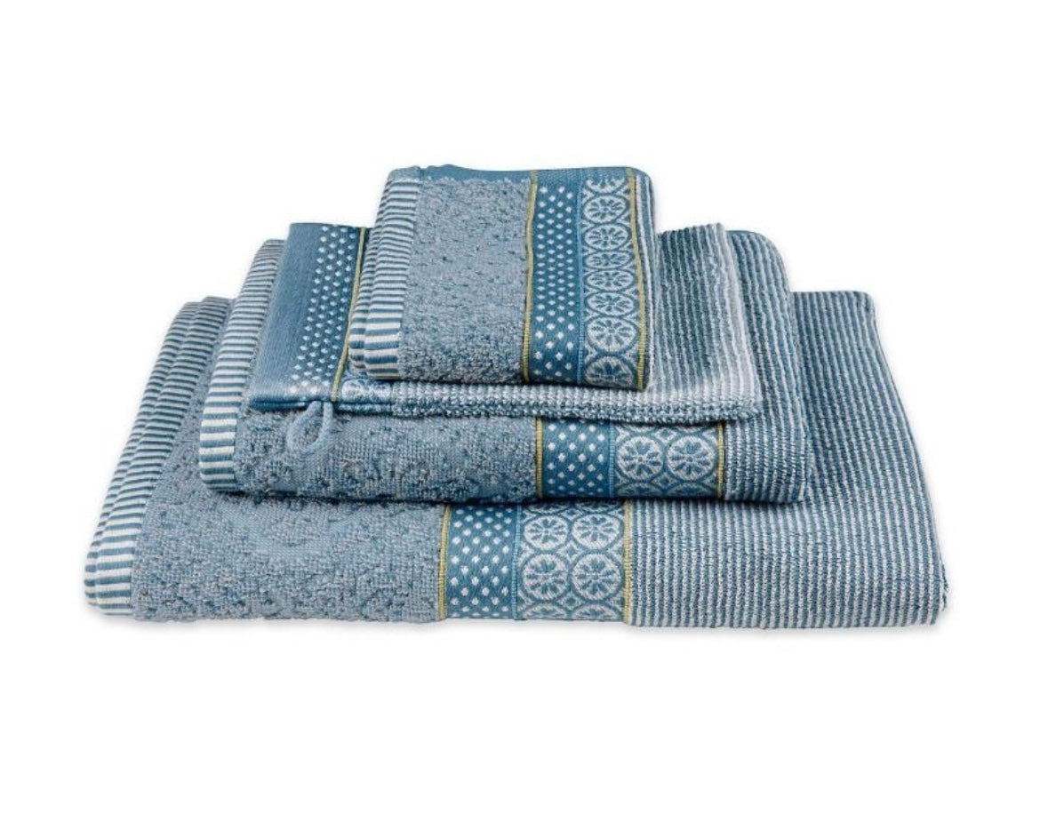 Pip Studio - handdoek soft zellige blauw/grijs