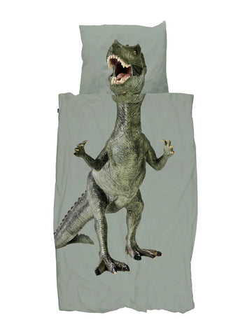Snurk - dekbedset 140x200cm dino groen