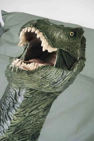 Snurk - dekbedset 140x200cm dino groen