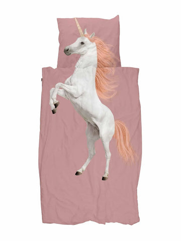 Snurk - dekbedset 140x200cm unicorn pink