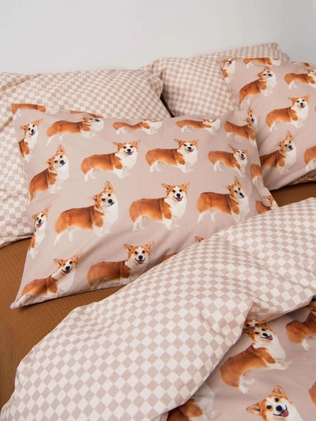 Snurk - dekbedset Corgi Blush 140x200