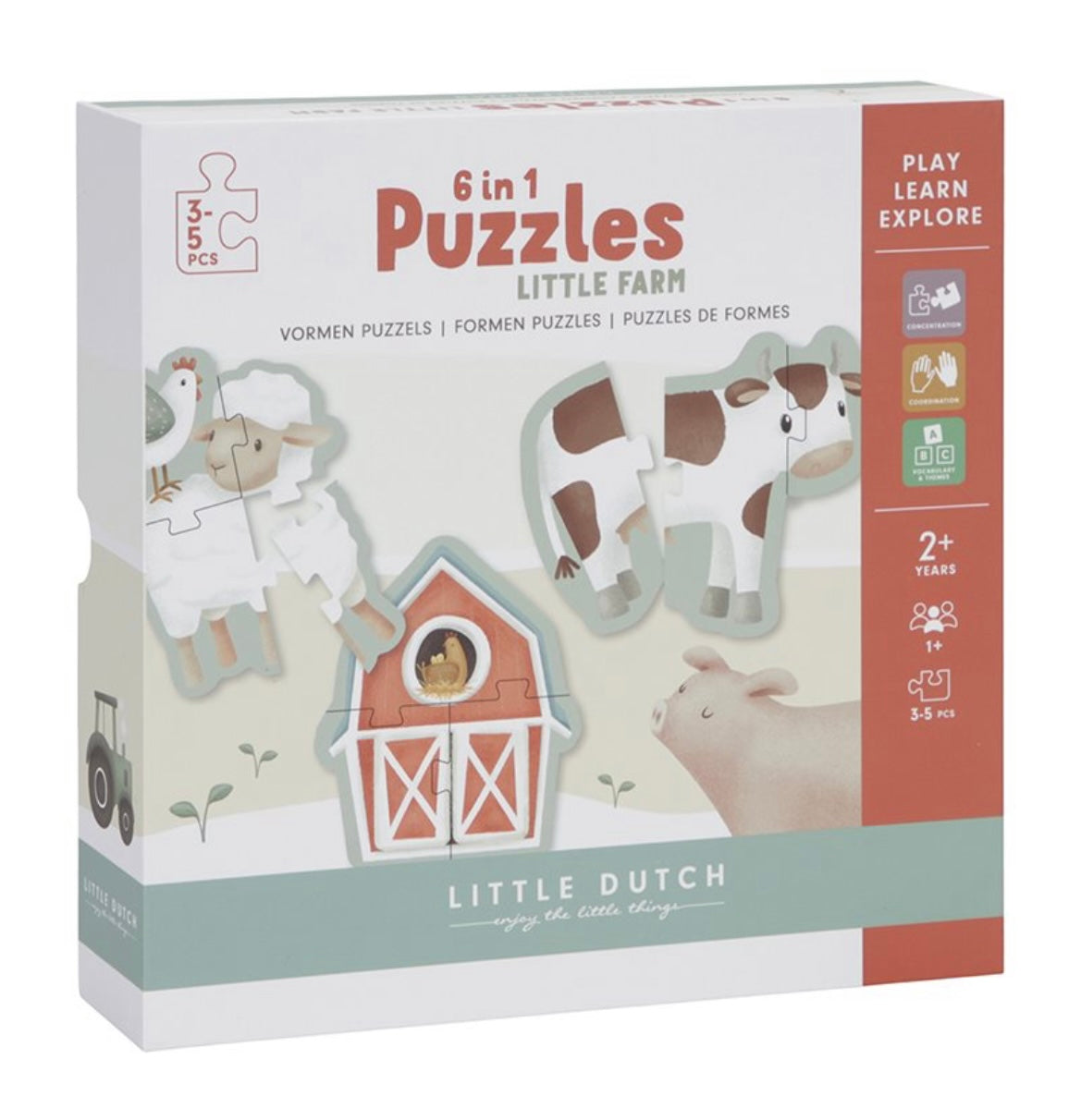 Little Dutch - 6 in 1 puzzel Little Farm