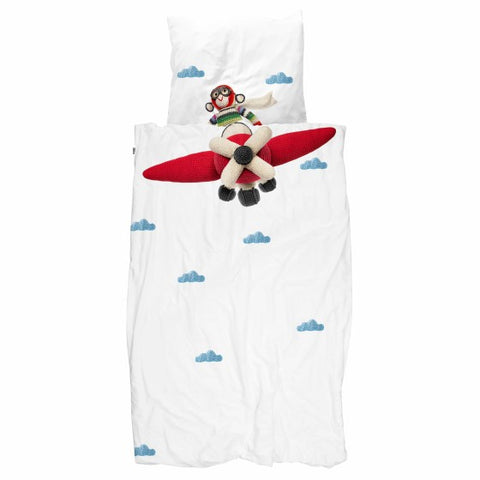 Snurk - dekbedset Airplane Monkey 140x200