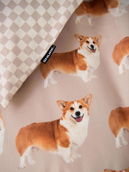 Snurk - dekbedset Corgi Blush 140x200