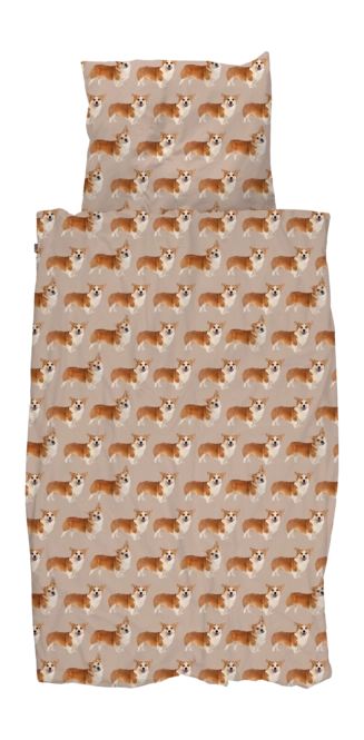 Snurk - dekbedset Corgi Blush 140x200