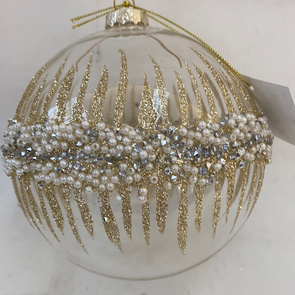 Kerstbal parel - rand