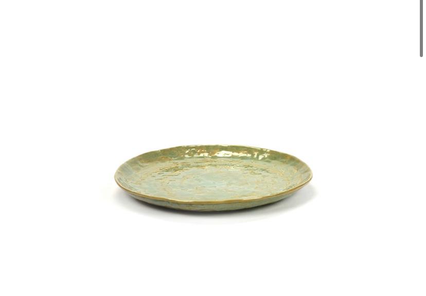 Pascale Naessens - s/2 borden zeegroen 28cm