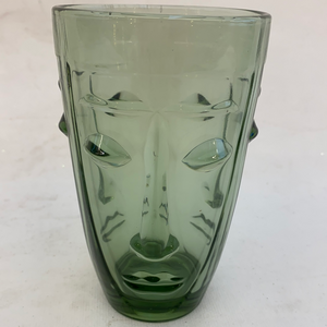 Drinkglas gezichtje groen (2maten) (T3/L)