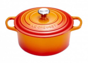 Le Creuset - ronde braad-/stoofpan oranjerood