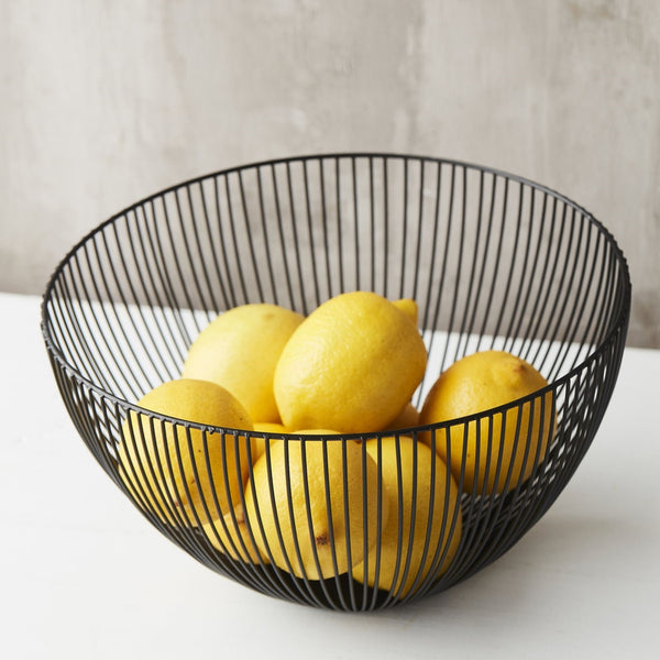 Point-Virgule - wire fruitmand zwart 25 cm