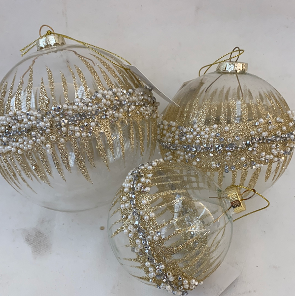 Kerstbal parel - rand