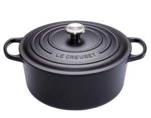 Le Creuset - ronde braaf-/stoofpan mat zwart