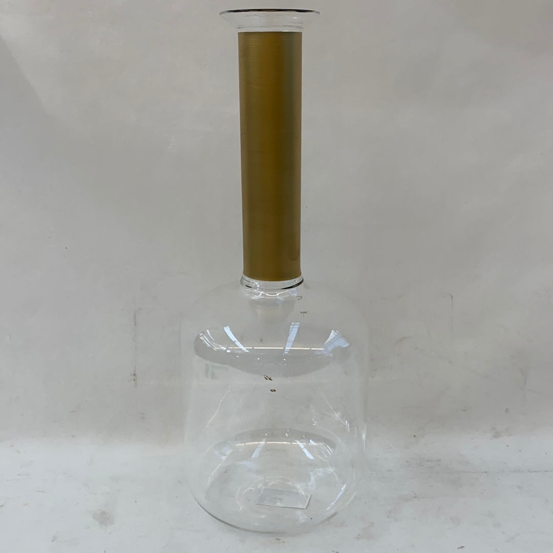 Vaas met hals in goud kleur(T5L)