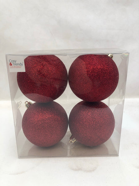Assortiment onbreekbare ballen rood (4soorten)