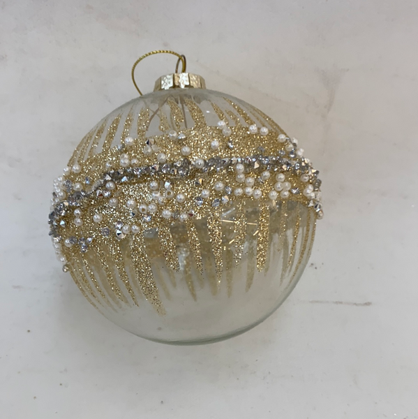Kerstbal parel - rand